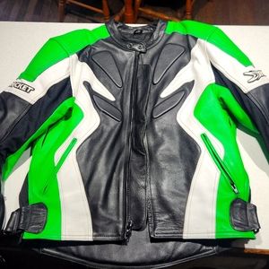 Joe rocket motorcycle leather riding jacket